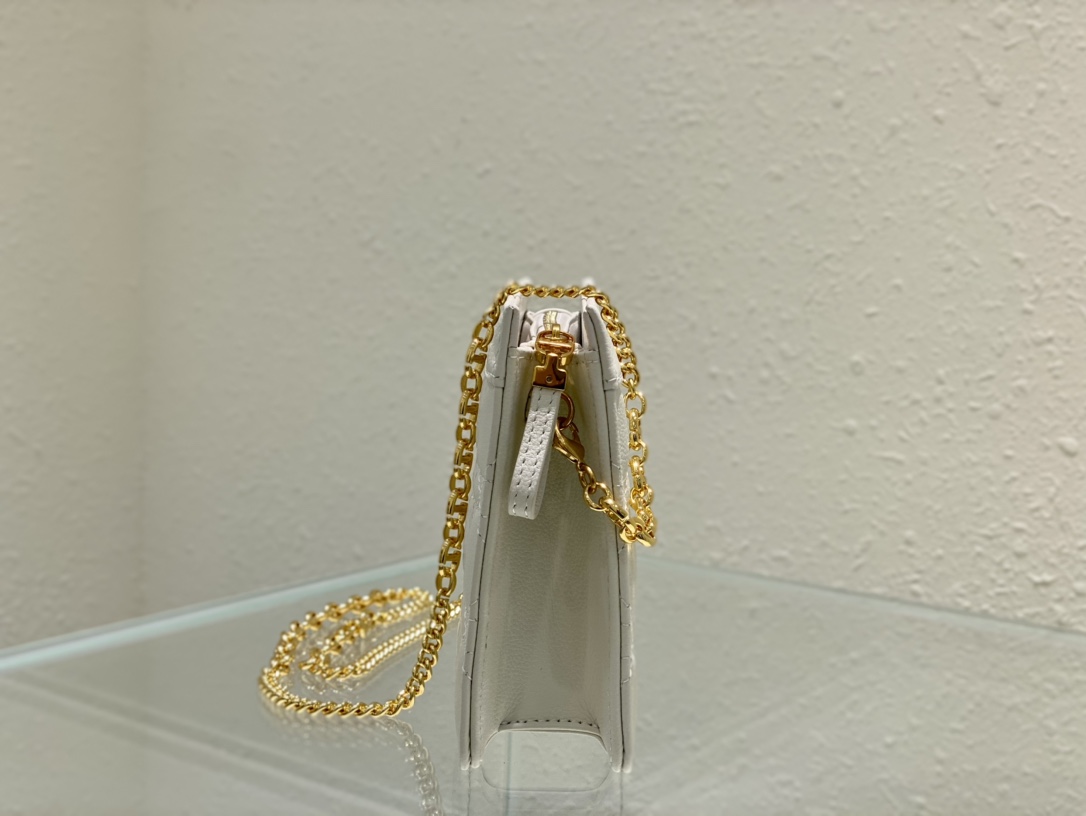 D*or caro zipped pouch with chain