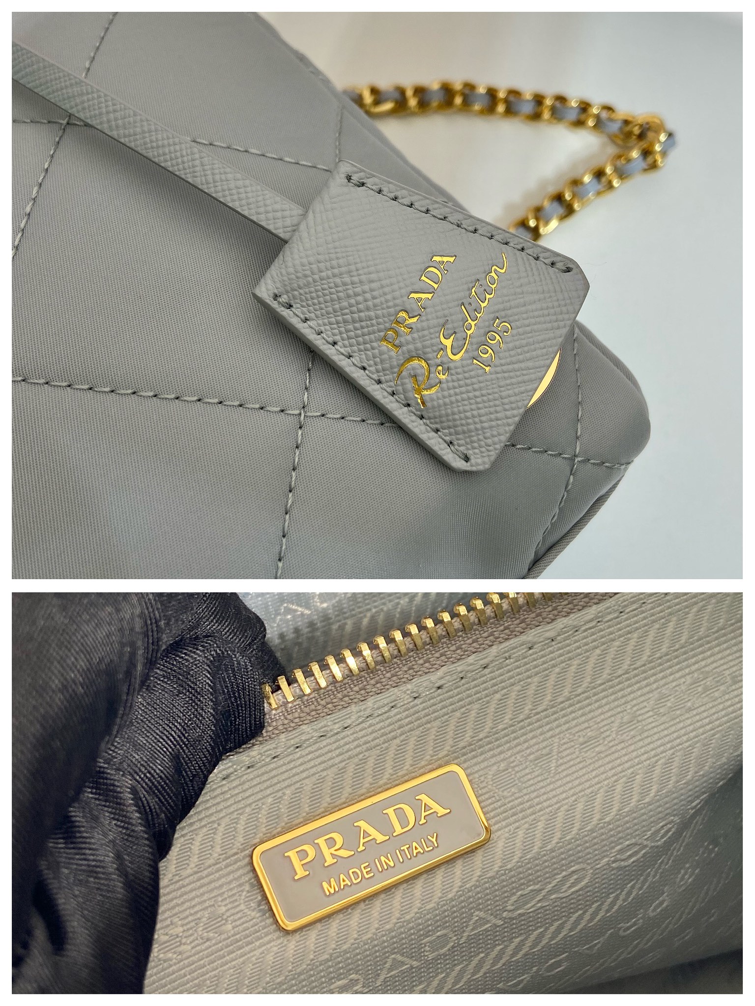Pra*a re-edition 1995 chaîne re-nylon tote bag