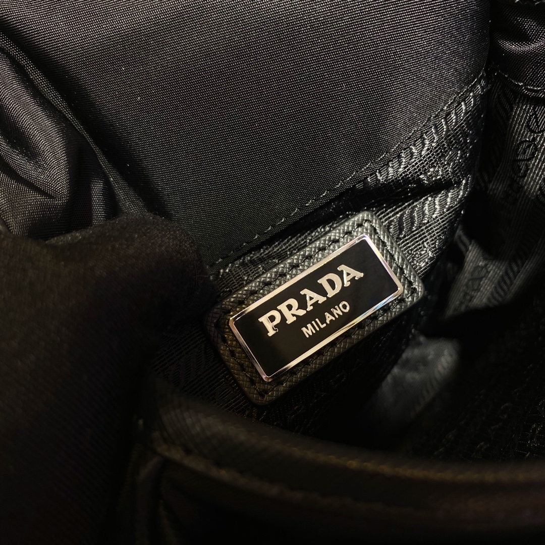 Pra*a saffiano & re-nylon smartphone case bag