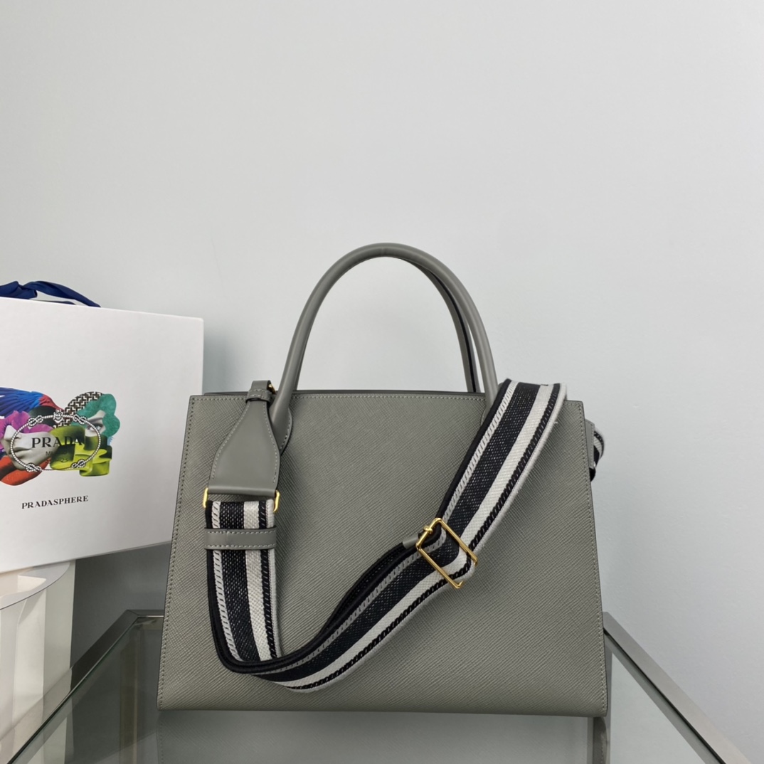 pra*a monoCh*0me medium saffiano bag