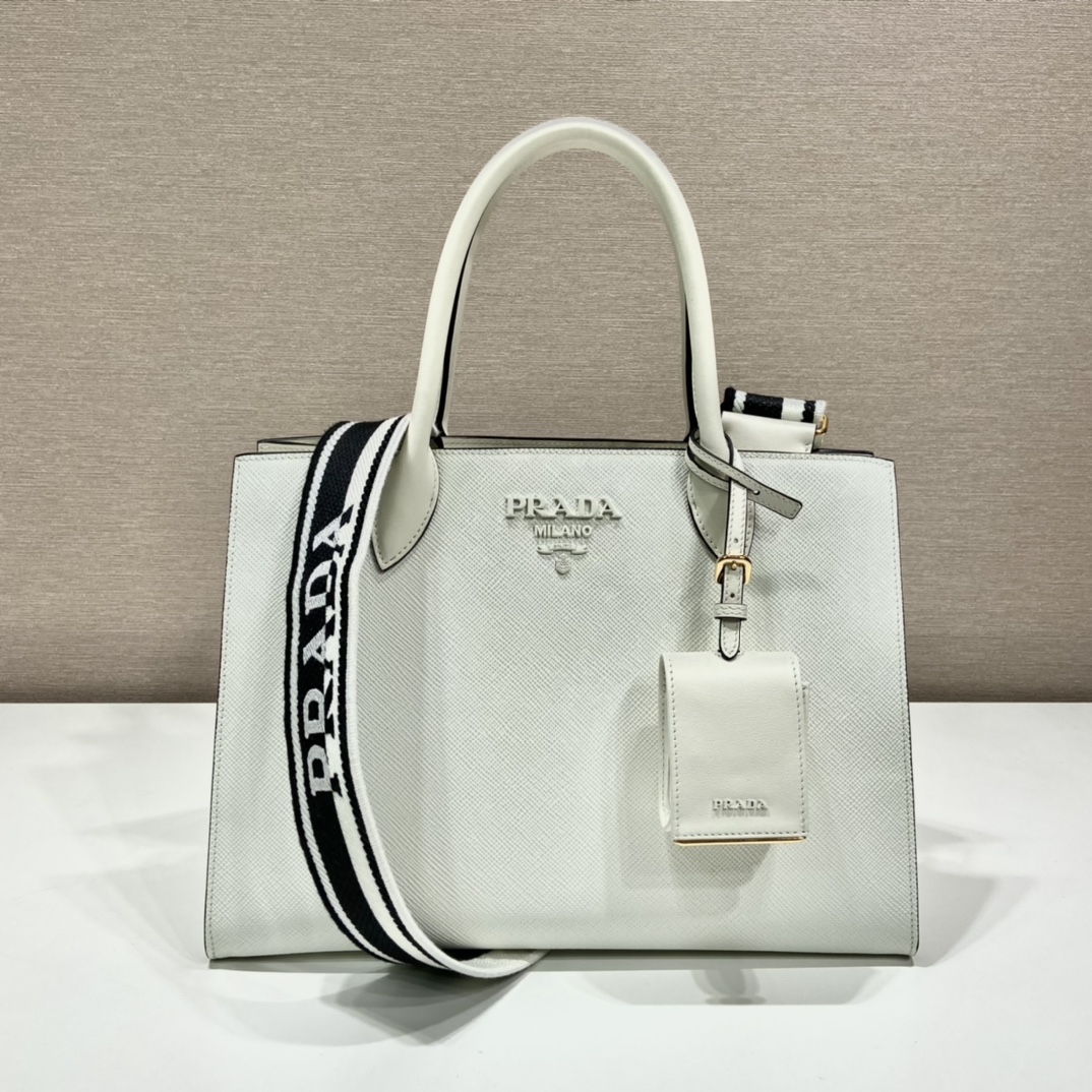pra*a monoCh*0me medium saffiano bag