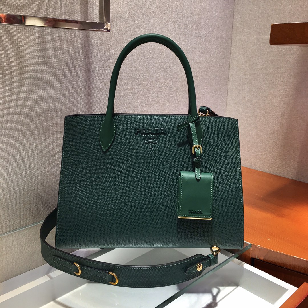 pra*a monoCh*0me medium saffiano bag
