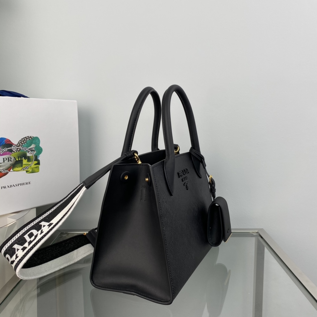 pra*a monoCh*0me small saffiano bag