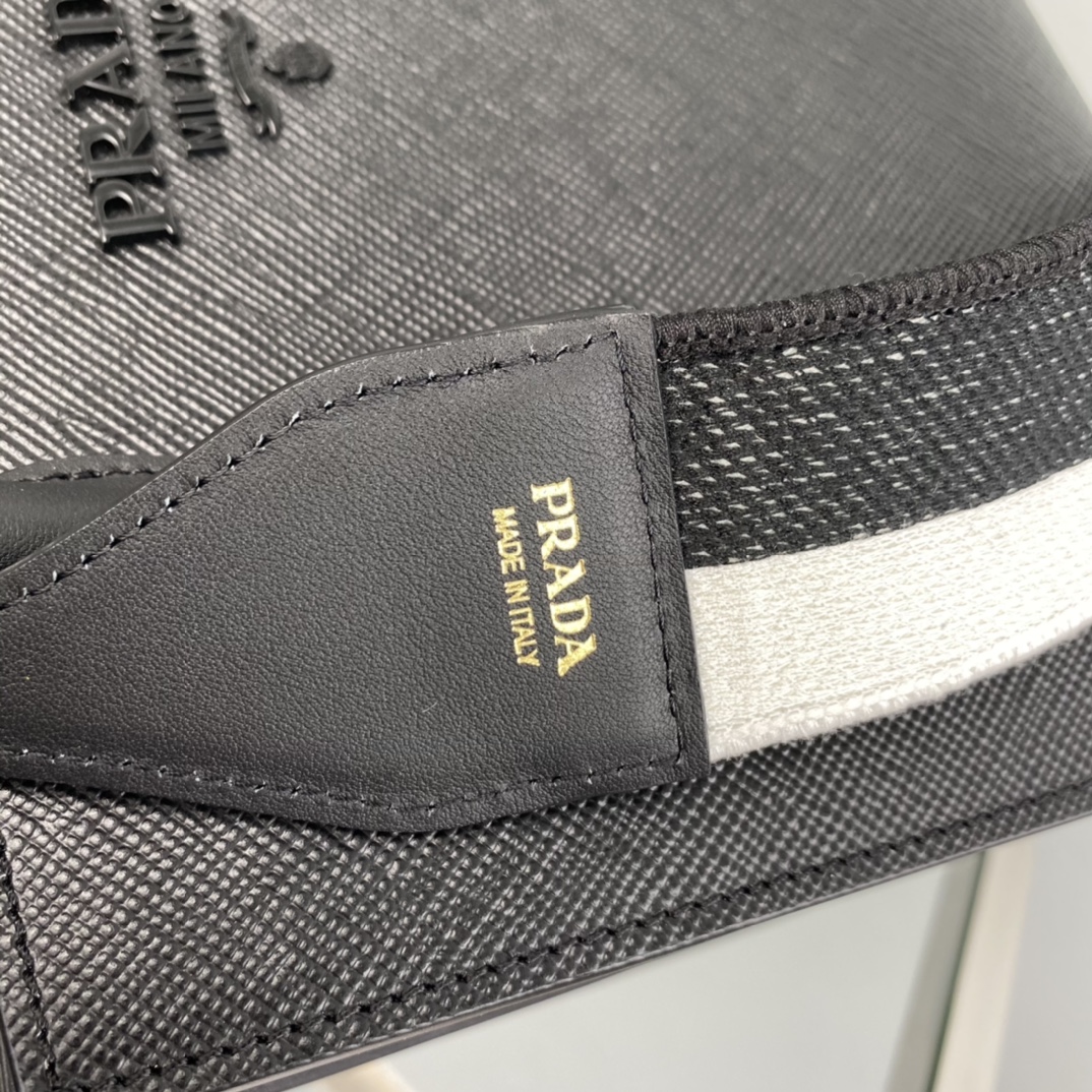 pra*a monoCh*0me small saffiano bag