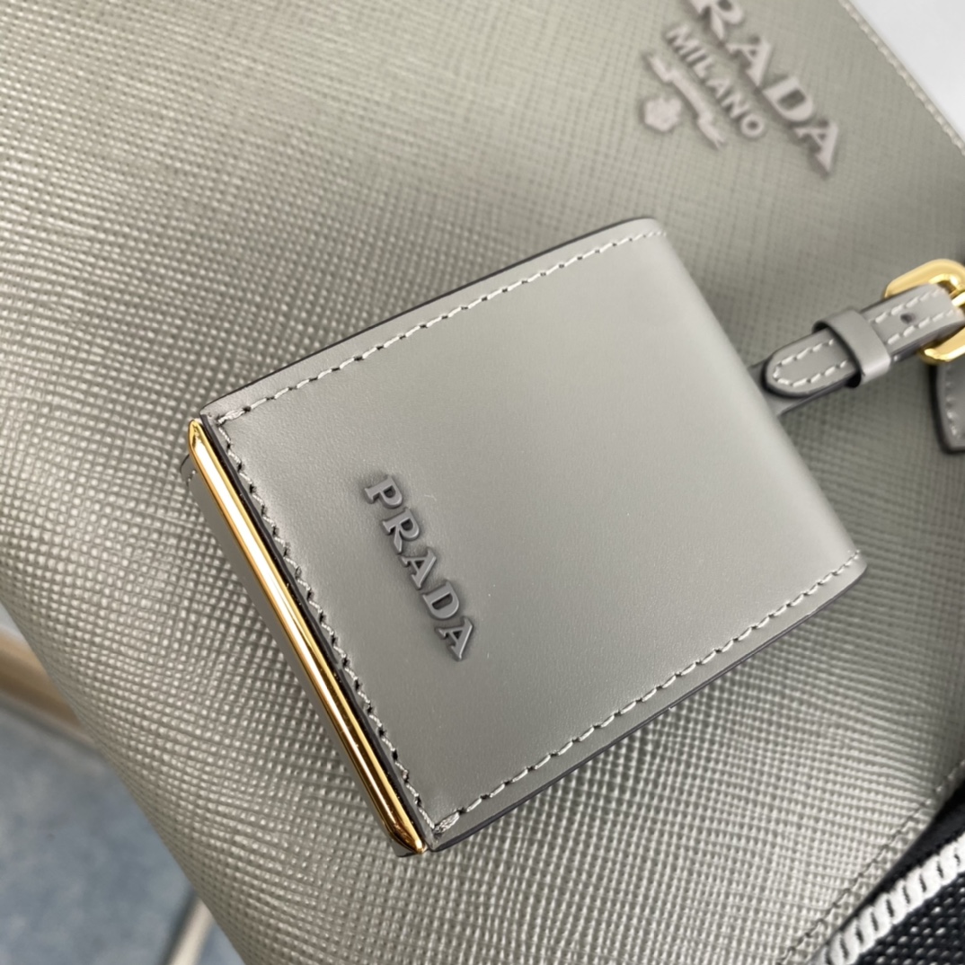 pra*a monoCh*0me small saffiano bag
