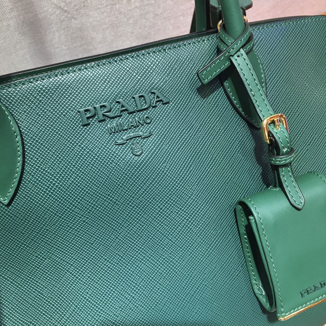 pra*a monoCh*0me small saffiano bag