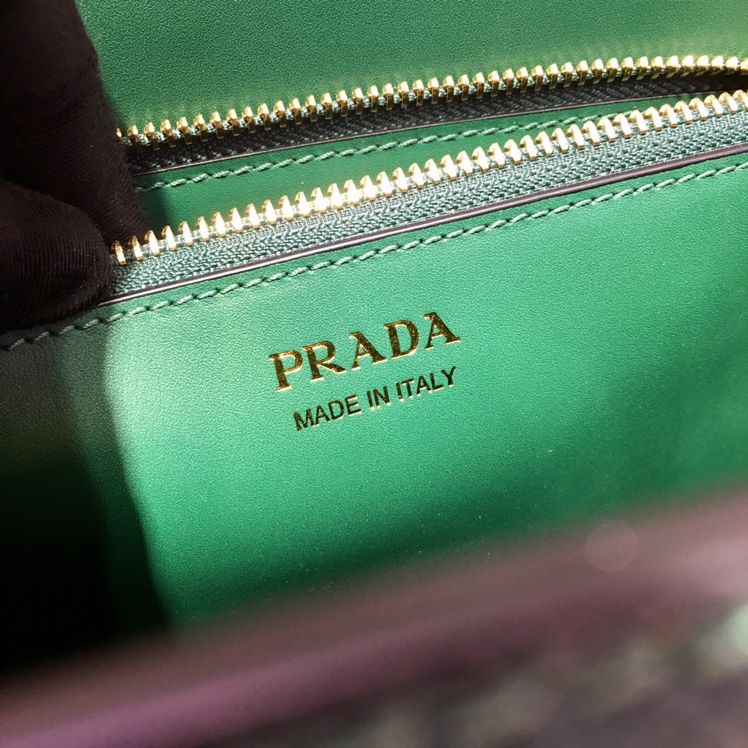pra*a monoCh*0me small saffiano bag