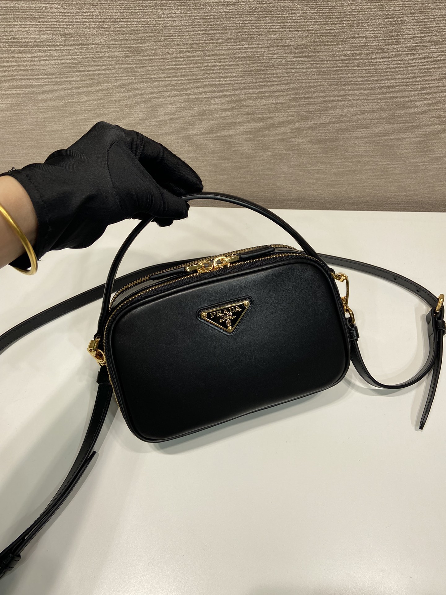 Pra*a odette leather mini-bag