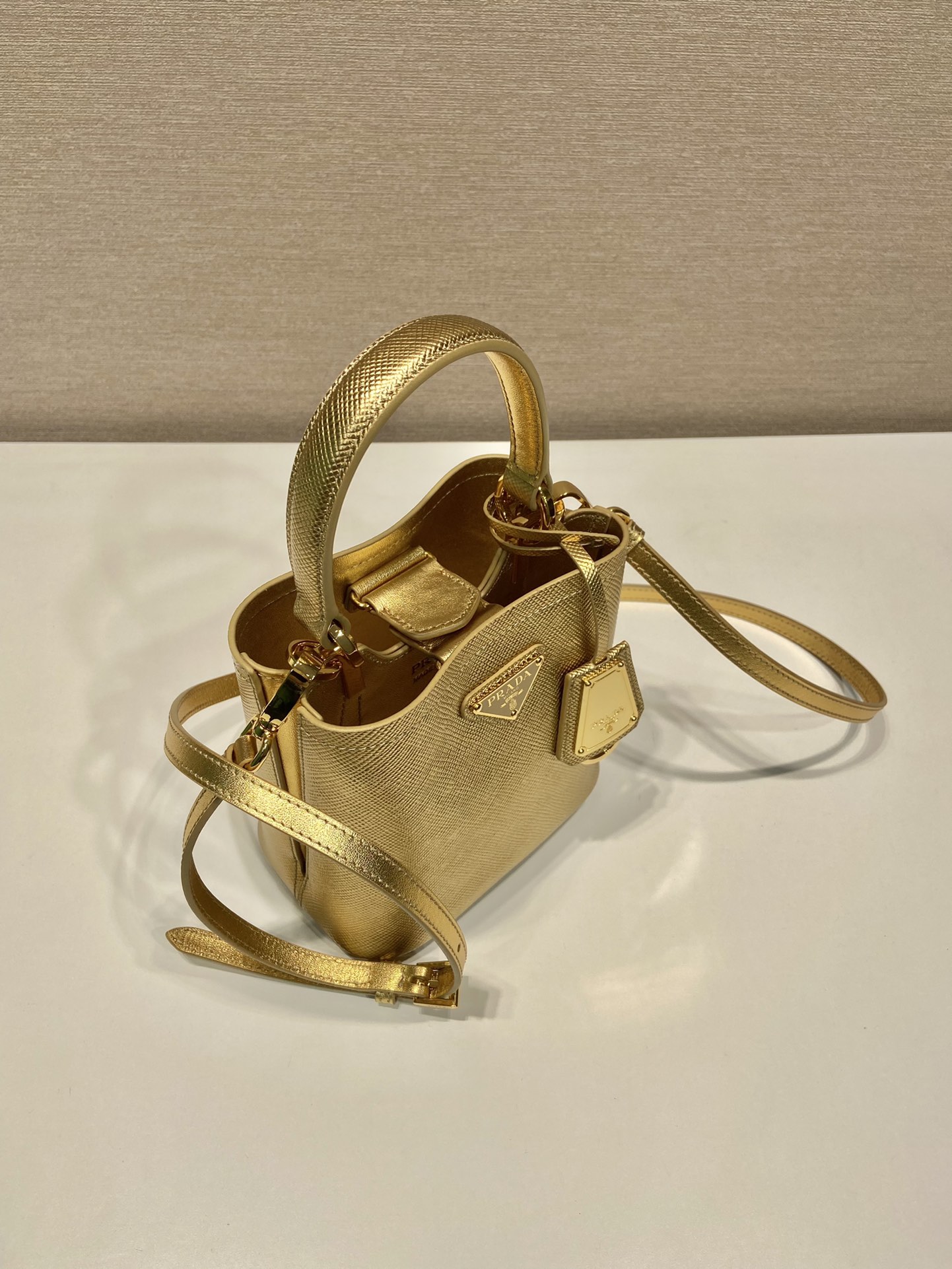 Pra*a panier satin bag with crystals