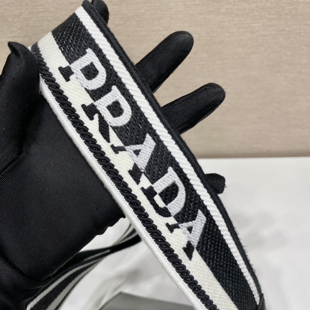 pra*a monoCh*0me saffiano and leather bag