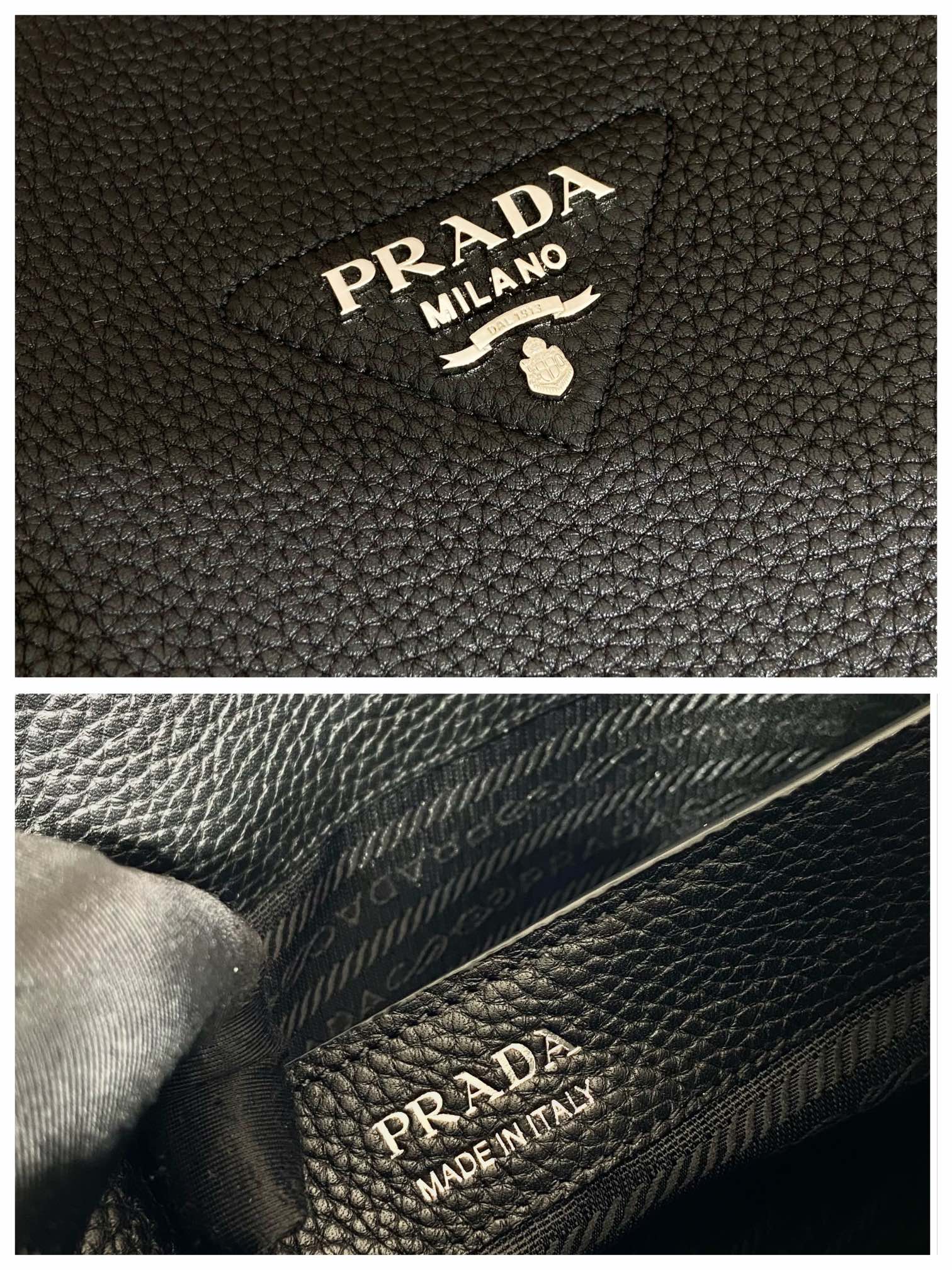 Pra*a large leather handbag