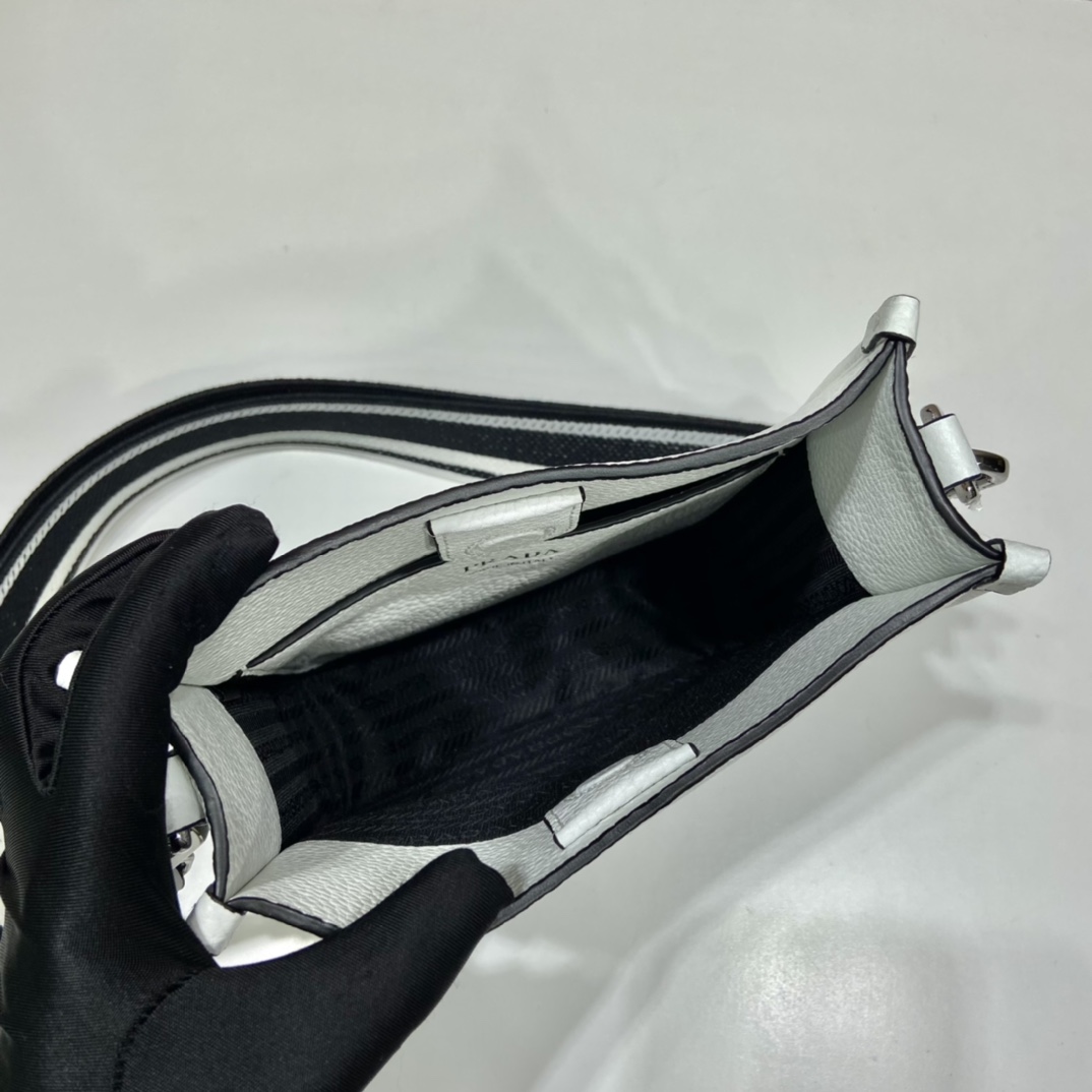 Pra*a leather mini shoulder bag