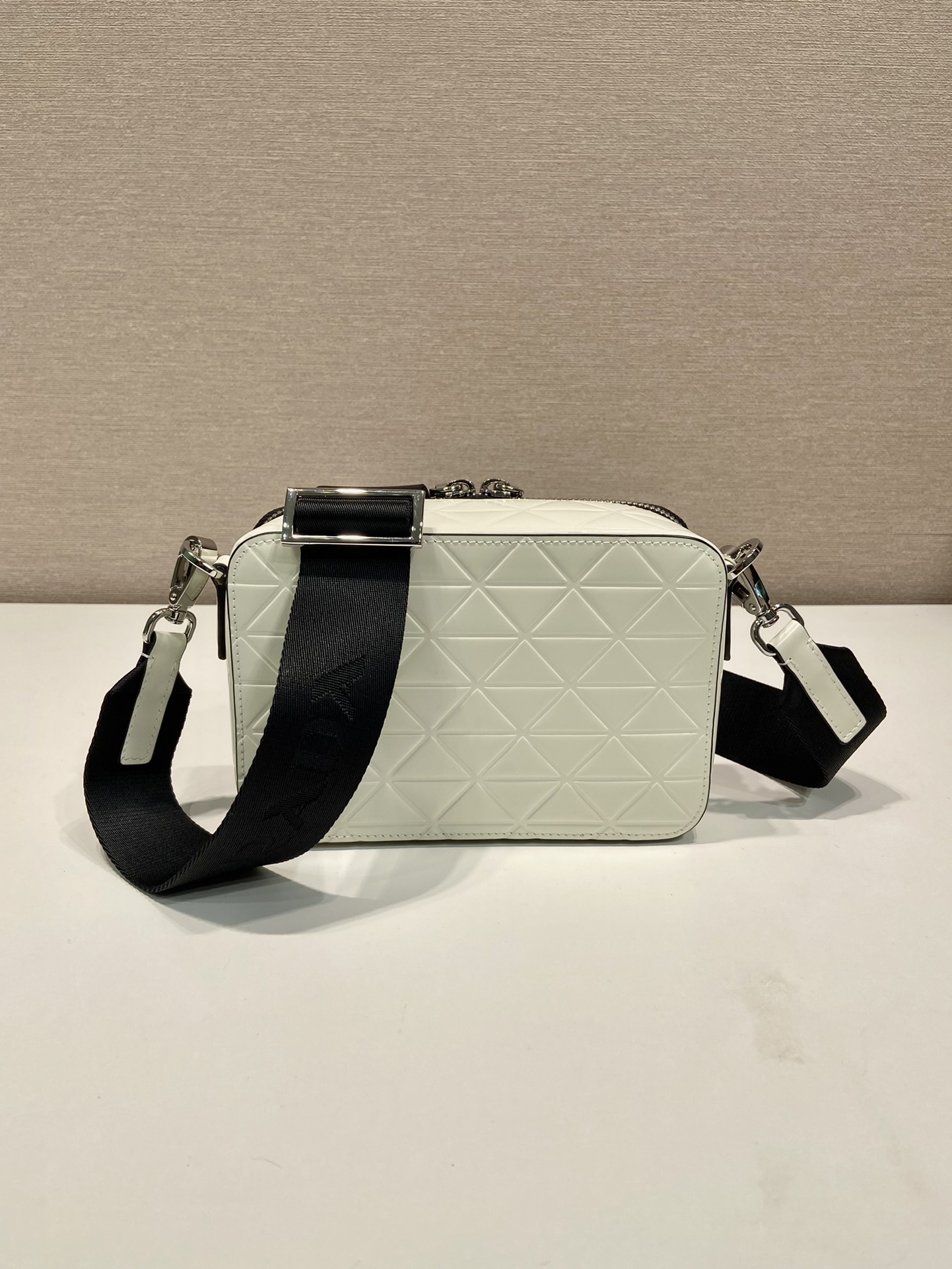 Pra*a small Pra*a brique leather bag