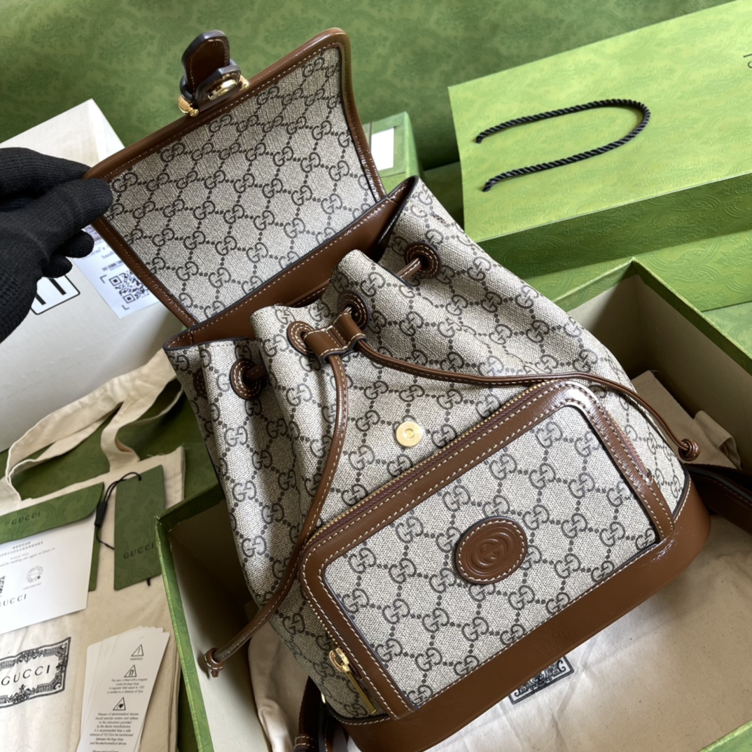 G*u*i backpack with interlocking g