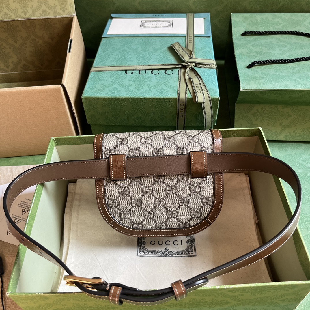 G*u*i horsebit 1955 rounded belt bag