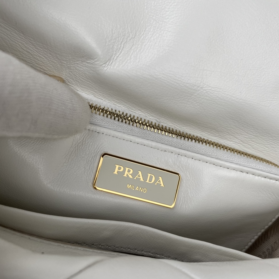 Pra*a system nappa patchwork bag